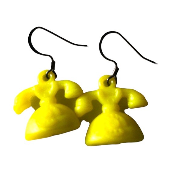 Jewelry - Telephone earrings yellow
